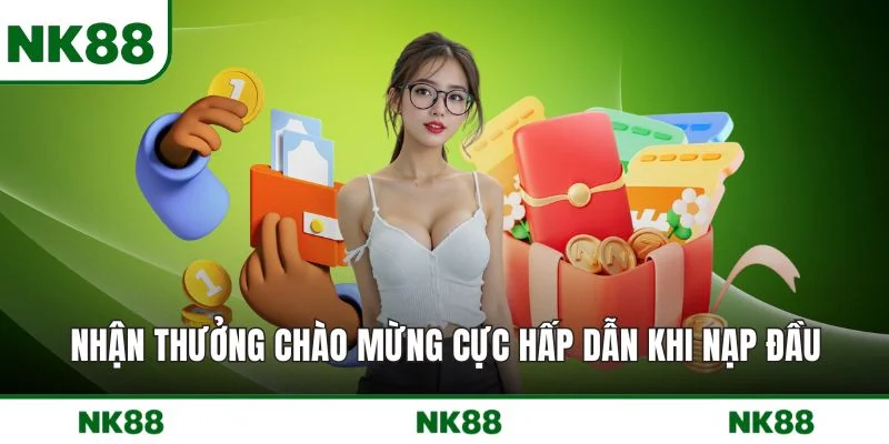Nhận thưởng chào mừng cực hấp dẫn khi nạp đầu